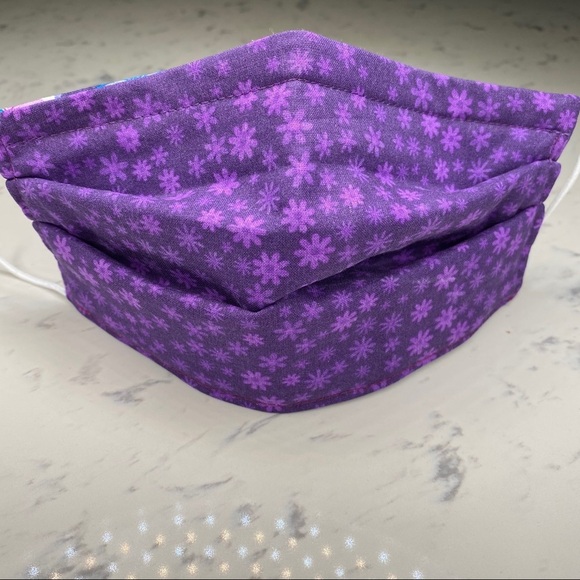 Purple and Blue Reusable Filtered Face Mask - Picture 2 of 3